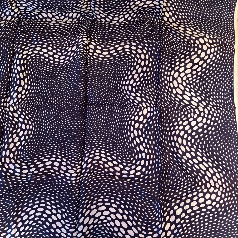 VTG Baar & Beards Womens Square Scarf 26.5in Retro Mod Blue Dots Japan Preppy
